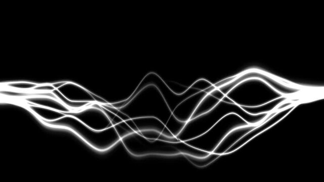 Abstract Electric Energy Flow Glowing Power Stream