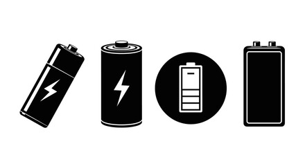 Fototapeta premium Various battery illustrations