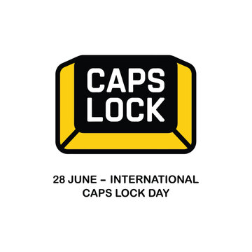 Caps Lock Keyboard Badge