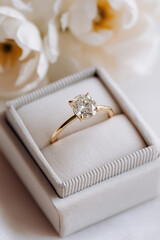 engagement ring in a box