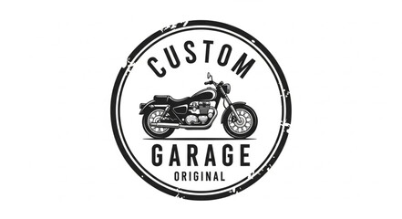 Vintage Motorcycle Custom Garage Logo. © Mei