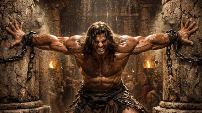 Samson Breaking the Pillars of the Temple