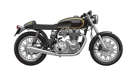 Obraz premium Vintage Motorcycle with Chrome Details.