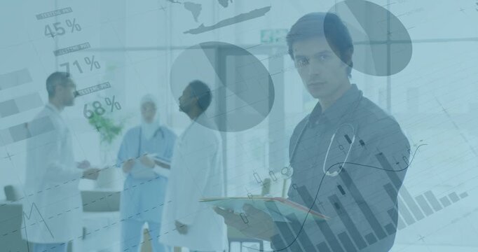 Animation of data processing over diverse group of doctors