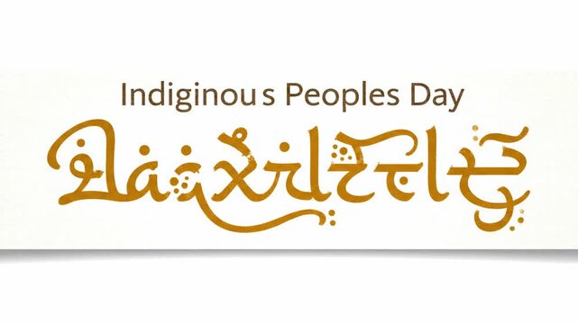 Indigenous Peoples Day Celebration with Cultural Typography.