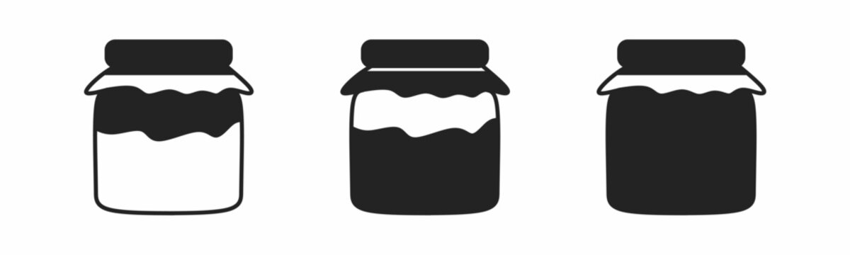Jar icon on white background. Vector logo jar illustration.
