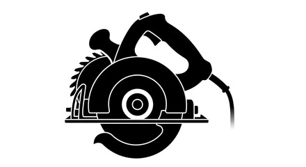 Obraz premium Circular saw icon for construction tools.