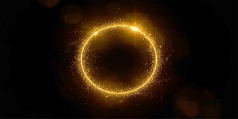 The fiery number eight glows like a solar eclipse against the dark universe, illuminating a cosmic sphere where fire and light collide in a brilliant galaxy illustration of the deep space night © Asad Shehbaz