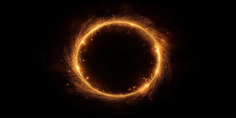 A glowing solar fire number zero and eight design orbits a dark universe planet with a flaming eclipse circle illustration © Asad Shehbaz