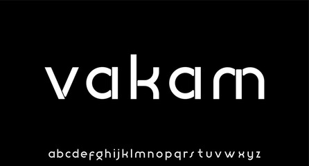 Obraz premium modern, futuristic modern geometric font 