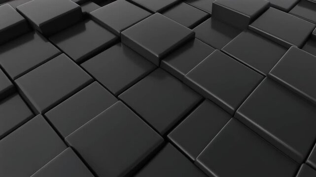 Black 3D puzzle pieces background texture.