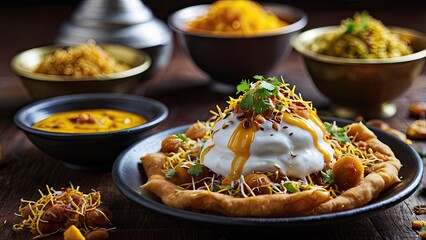 Mixed chaat with yogurt
