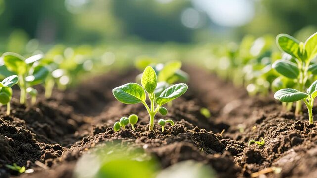 VibrantSeedlingsBaskinginSunlight