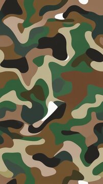 Camo pattern with green brown colors.