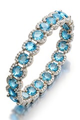 Obraz premium bracelet with Topaz and Diamonds including clipping path