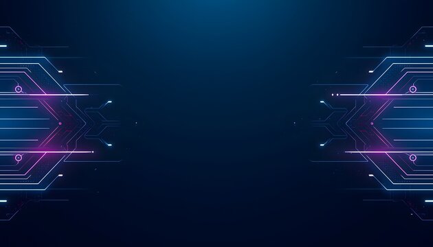 Futuristic digital artwork depicting ai system interface with vibrant neon glow on dark background