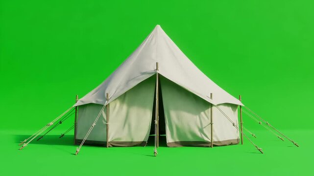 Tent green screen footage