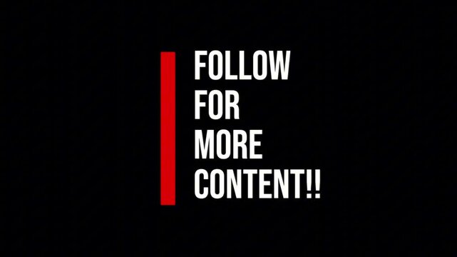Modern Follow For More Motion Graphic CTA for Instagram Reels Shorts and Digital Content Creators