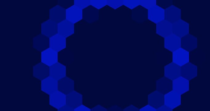Animated background with hexagon grid