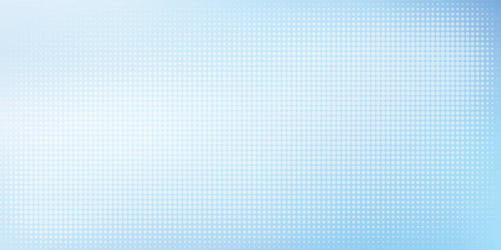 Abstract light blue halftone dots pattern on soft white gradient background eps10