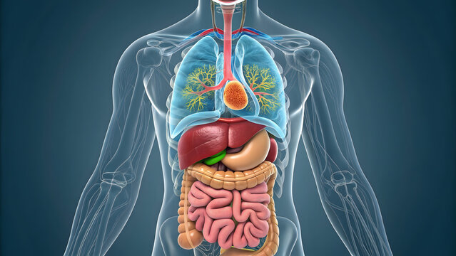 Human internal organs anatomy illustration
