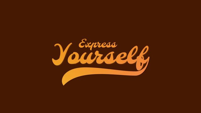 Espresso Yourself stylish lettering animation in warm coffee tones. Elegant script typography perfect for cafe promos, coffee shop branding, beverage ads, and social media marketing videos.