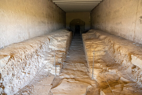 Interior corridor of Dolmen de la Pastora, Valencina, Spain