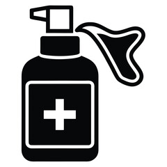 Fototapeta premium Disinfectant wipes icon on white background vector illustration silhouette