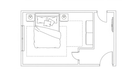 Detailed Architectural Floor Plan Diagram.