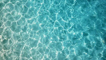 Top View of Shallow Tropical Ocean with Clear Turquoise Water Pattern