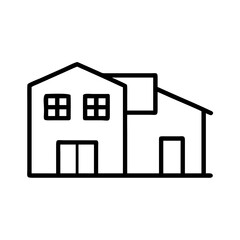 Modern building outline vector style