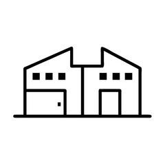 Modern building outline vector style