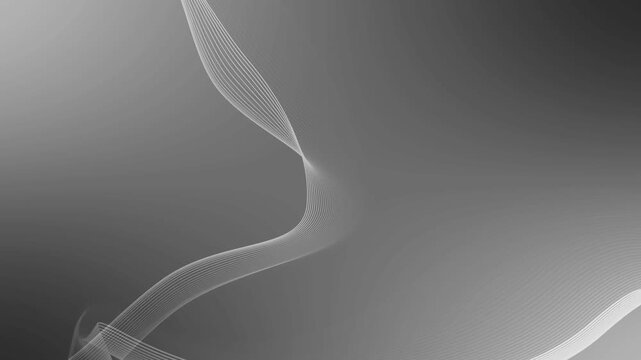 Abstract shape wave lines background animation, Abstract background with flowing multicolored wave lines at top and bottom