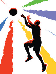 Fototapeta premium basketball jump shot the legend