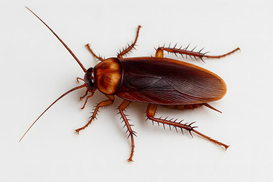 cockroach on white background