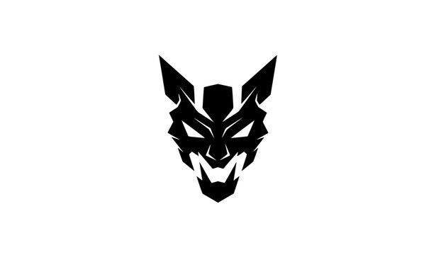 Abstract beast head logo icon vector design