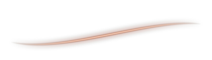 Abstract peach light stroke neon curve for soft aesthetic branding Isolated On Transparent Background PNG	
