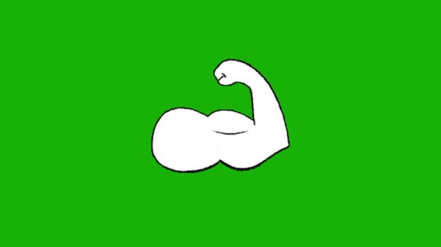 Hand on green background