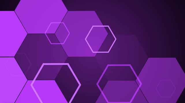 Abstract hexagon shape technology background animation