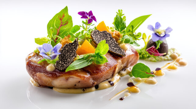roasted capon with black truffle and herbs
