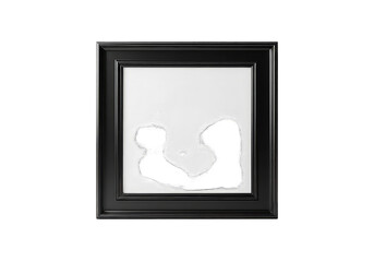 Fototapeta premium Black frame with distressed abstract art element on a transparent background