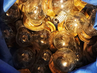 Collection of old vintage incandescent car light bulbs © Ivan Koliadzhyn
