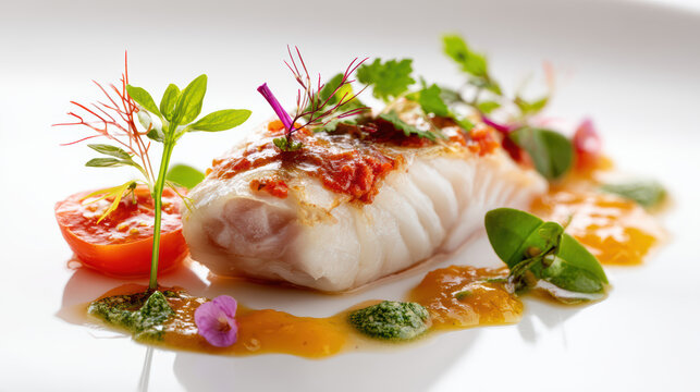 gurnard fillet with tomato concasse dish