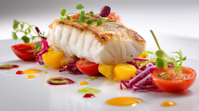 gurnard fillet with tomato concasse dish