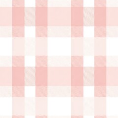 Soft Pastel Pink and White Gingham Seamless Pattern Background for Textile Design and Modern Graphic Applications