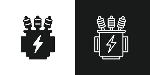 Automotive engine spark plugs illustration on contrasting backgrounds showcasing electrical components in a detailed graphic representation of vehicle ignition system