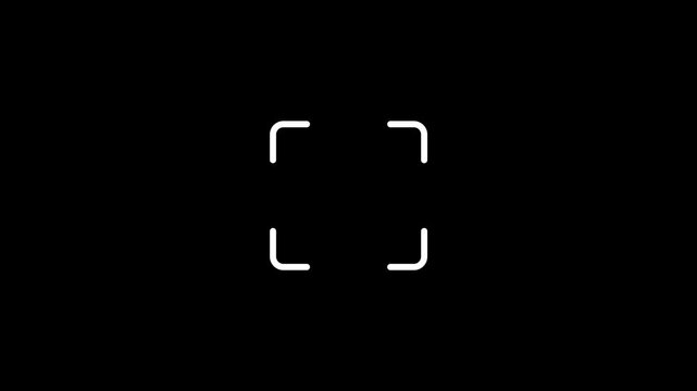 scanner icon animation isolated scanner neon shine icon animation .fingerprint biometric scanning animation. Biometric scanning showing neon fingerprint icon with fingerprint line animation