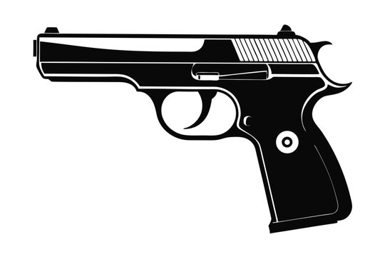 makarov pm silhouette line art vector illustration