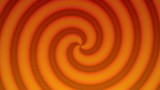 Vibrant Orange Spiral Pattern Animation Loop.