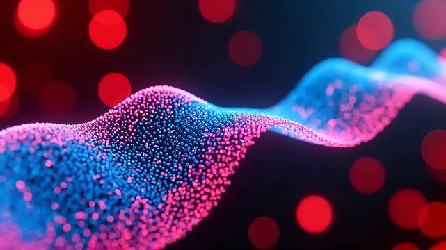 Pink-BlueWaveonRedGlowBackground